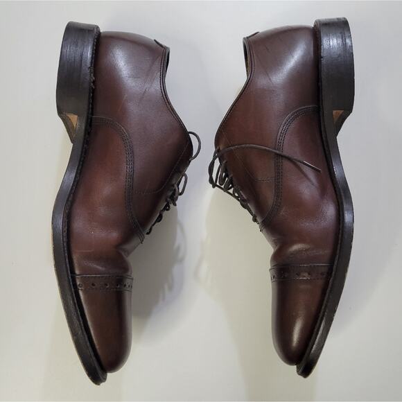 Allen Edmonds Byron Cap-Toe Oxford Dress Shoe in Dark Chilli Brown 8E E Wide main image 4